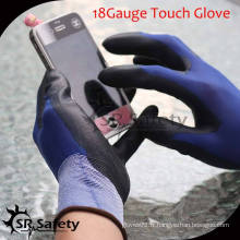 SRSAFETY 18 gauge nylon pu smartphone gants